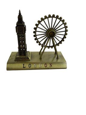 London Big Ben London Eye Metal Souvenir Model Antique Bronze Original Box
